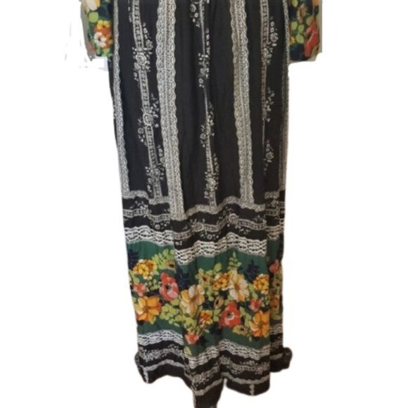 🌻 host pick Vintage 70s maxi boho high waist dress made in England - Picture 8 of 15